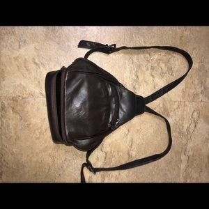 Mini leather bookbag